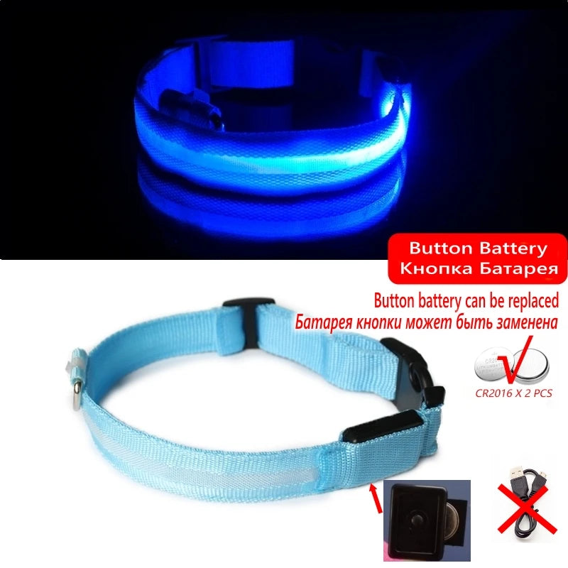 LED Glow In The Dark Dog Collar