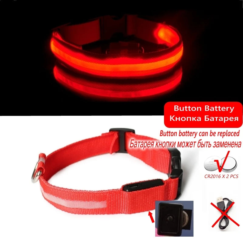 LED Glow In The Dark Dog Collar