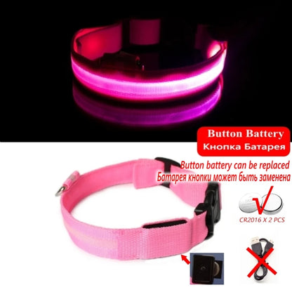 LED Glow In The Dark Dog Collar