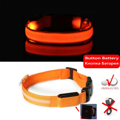 LED Glow In The Dark Dog Collar