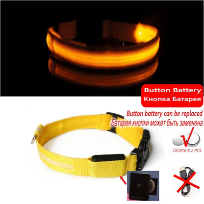 LED Glow In The Dark Dog Collar