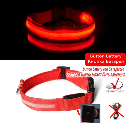 LED Glow In The Dark Dog Collar